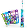 Philips Periuta de dinti electrica Sonicare For Kids HX6322/04, Bluetooth® cu aplicatie de consiliere, 2 capete de periere, 2 programe de periere, 8 etichete de personalizare, alb/albastru