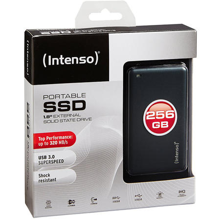 SSD Extern 1.8'' 256GB, USB 3.0, Black