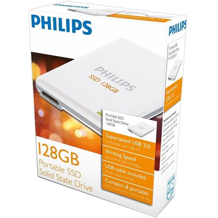 SSD Extern Philips 2.5", 128GB, USB3.0, R/W 240/150 MB/s, alb