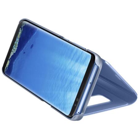 Husa Clear View Stand Cover pentru Samsung Galaxy S8 (G950), EF-ZG950CLEGWW Blue