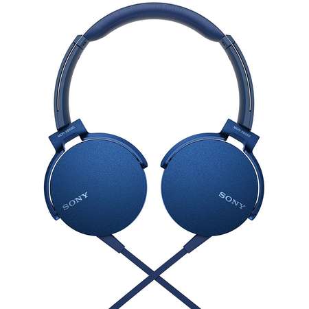 Casti audio MDRXB550APL, EXTRA BASS, Difuzor neodim 30mm, Albastru