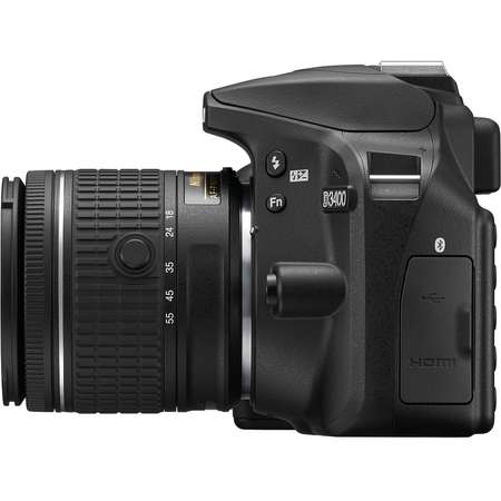 Aparat foto DSLR D3400, 24,2MP Black + Obiectiv AF-P 18-55mm VR