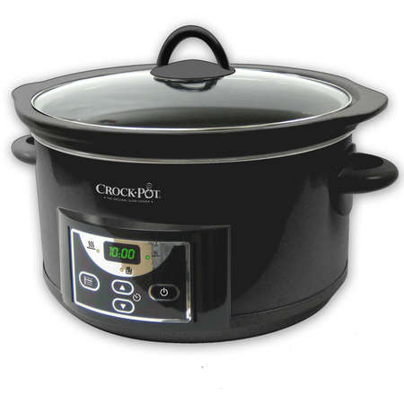 Slow cooker, 4.7 l, digital, 220 W, timer, vas ceramic, negru