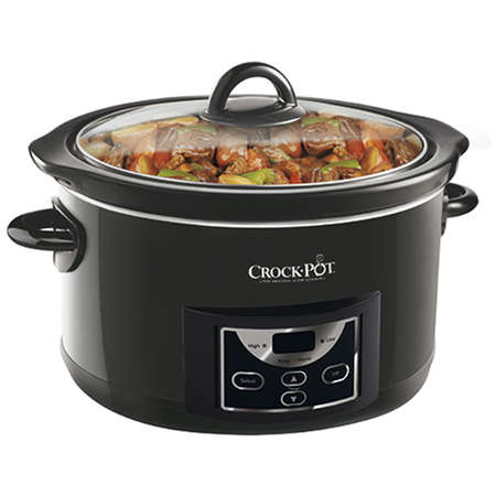 Slow cooker, 4.7 l, digital, 220 W, timer, vas ceramic, negru