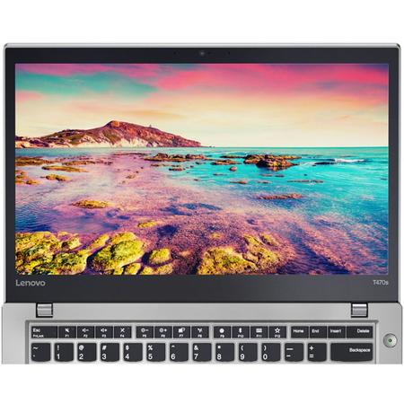 Laptop Lenovo 14'' ThinkPad T470s, FHD IPS, Intel Core i5-7200U , 8GB DDR4, 256GB SSD, GMA HD 620, 4G LTE, FingerPrint Reader, Win 10 Pro, Silver