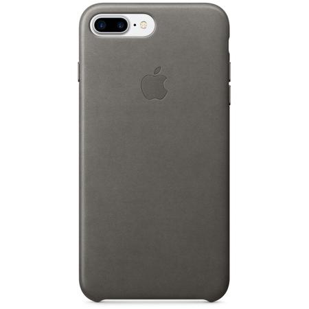 Capac protectie spate Apple Leather Case Storm Gray pentru iPhone 7 Plus