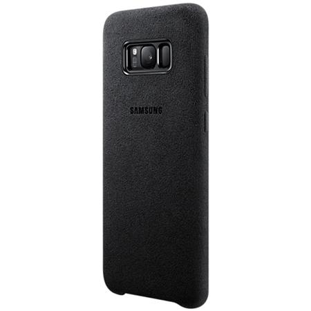 Capac protectie spate Alcantara Cover Silver pentru Samsung Galaxy S8 (G950)