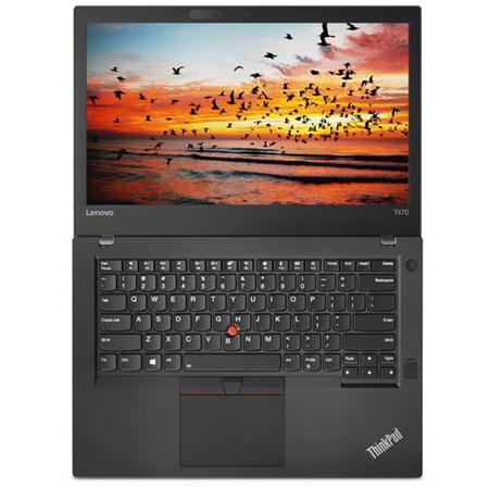 Laptop Lenovo 14'' ThinkPad T470, FHD IPS,  Intel Core i5-7200U , 8GB DDR4, 512GB SSD, GMA HD 620, FingerPrint Reader, Win 10 Pro, Black