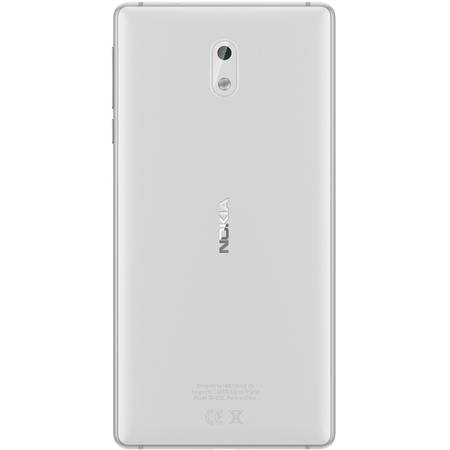Telefon mobil Nokia 3 Dual SIM, 5.0", 16GB, 2GB RAM, 4G, Silver White