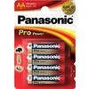 Panasonic Baterii Pro Power Alkaline LR6, AA, 4 Pcs, Blister