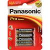 Panasonic Baterii Pro Power Alkaline, R03, AAA, 4 Pcs, Blister