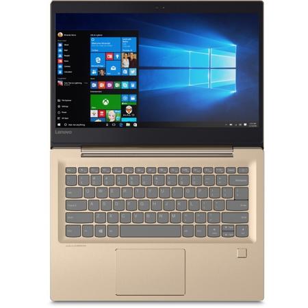 Laptop Lenovo IdeaPad 520S-14IKB Intel Core i7-7500U 2.70 GHz, Kaby Lake, 14", Full HD, IPS, 8GB, 1TB + 128GB SSD, Intel HD Graphics, Windows 10 Home, Golden
