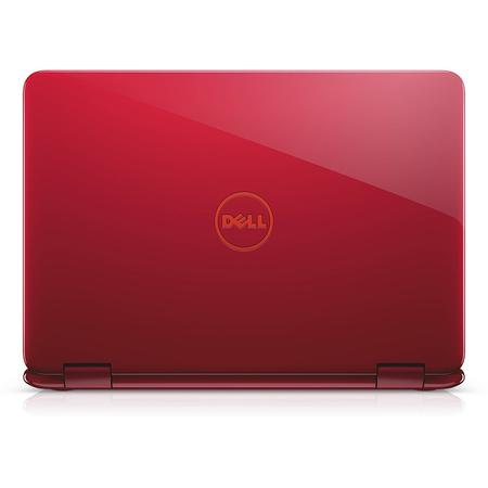 Laptop 2-in-1 DELL 11.6'' Inspiron 3168 (seria 3000), HD Touch, Intel N3710 , 4GB, 128GB SSD, GMA HD 405, Win 10 Home, Red