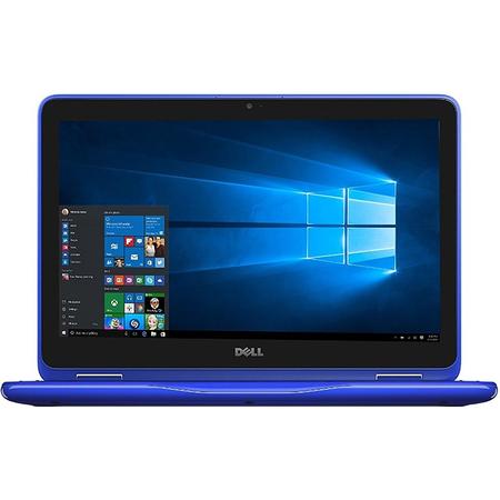 Laptop 2-in-1 DELL 11.6'' Inspiron 3168 (seria 3000), HD Touch, Intel N3710, 4GB, 128GB SSD, GMA HD 405, Win 10 Home, Blue