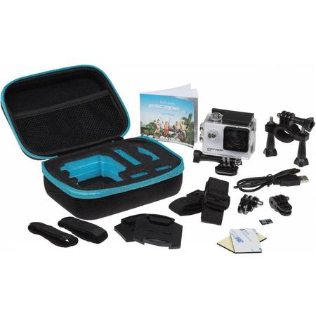 Kit Escape HD5 Action Camera + accesorii (8GB Memory Card & Travel Case), pachet bundle, Negru