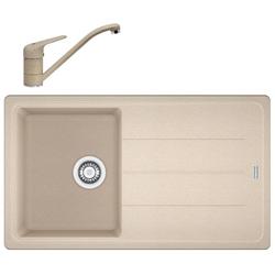 Pachet Franke Chiuveta Basis BFG 611-86 + Baterie Novara Plus avena, 114.0491.657