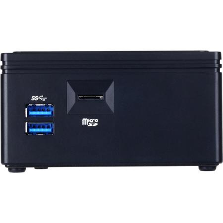 Mini Sistem PC GIGABYTE BRIX, Braswell Celeron J3160 1.6GHz, 1x DDR3 8GB max, HDD 2.5 inch, Wi-Fi, Bluetooth, HDMI, VGA, USB 3.0, microSD