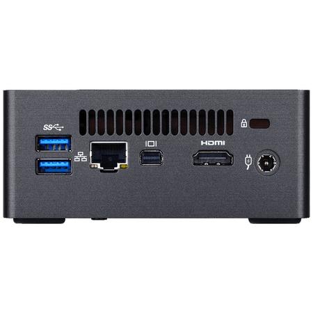 Mini Sistem PC GIGABYTE BRIX, Kaby Lake i3-7100U 2.4GHz, 2x DDR4 32GB max, m.2, HDD 2.5 inch, Wi-Fi, Bluetooth, HDMI, Mini DisplayPort, USB 3.1