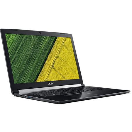 Laptop Acer Gaming 17.3'' Aspire 7 A717-71G, FHD, Procesor Intel Core i7-7700HQ, 8GB DDR4, 256GB SSD, GeForce GTX 1050 Ti 4GB, Linux, Black