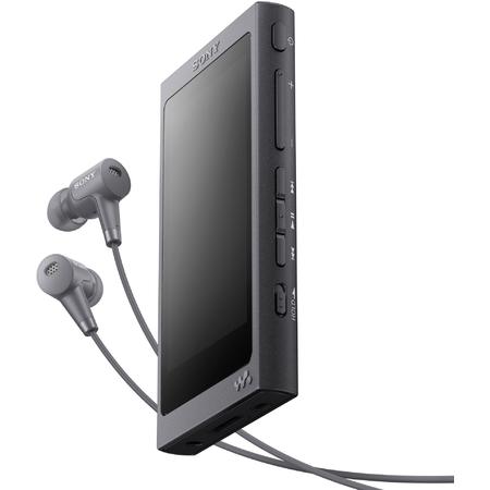 MP4 Player Sony Walkman NW-A45HNB, Casti, High Resolution Audio, Ecran tactil, Bluetooth, NFC, Wireless, 16GB, Negru