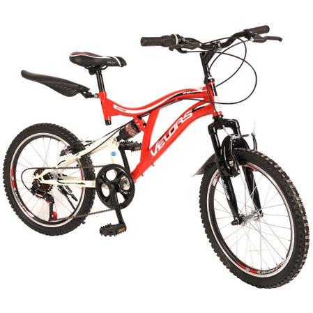 Bicicleta 20" 2059A, pentru copii, Alb/Rosu
