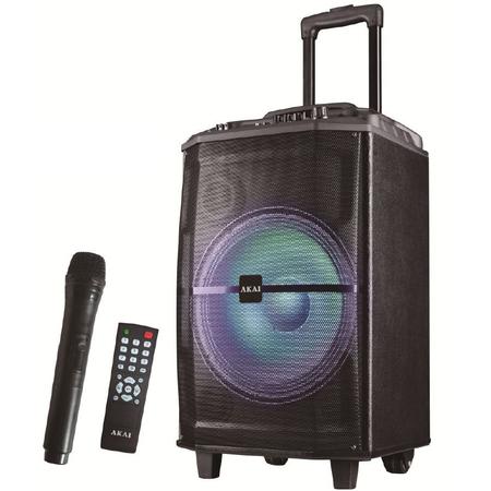 Boxa portabila ABTS-H12L, 40W, microfon wireless, Bluetooth, radio FM, karaoke, USB, lumini disco