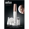 Epilator facial Braun FaceSpa Pro SE911, 3in1, 10 pensete, timer, reincarcabil, alb/auriu