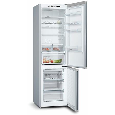Combina frigorifica Bosch Serie 4 KGN39IJ3A, NoFrost, 366 l, VitaFresh, VarioZone, clasa A++, argintiu