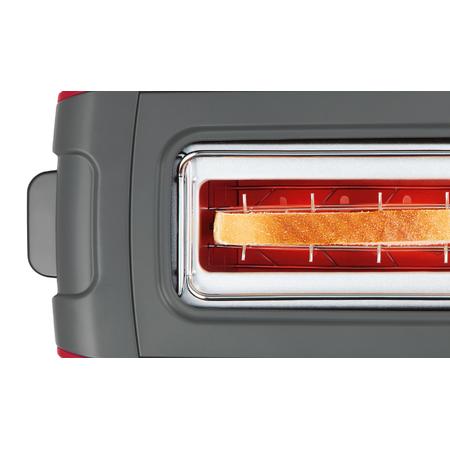 Prajitor de paine Bosch TAT6A004, 1090 W, 2 felii, functie de decongelare si incalzire, rosu