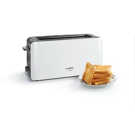 Prajitor de paine Bosch TAT6A001, 2 felii, 1090 W, functie de decongelare si incalzire, alb