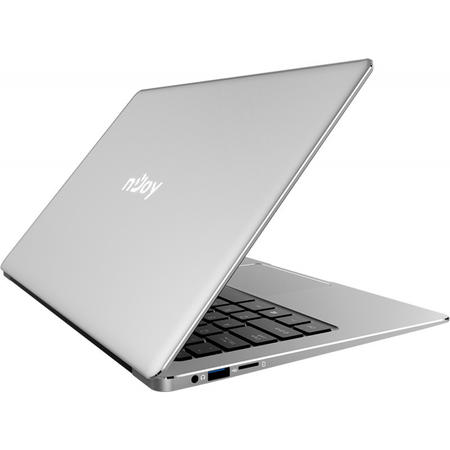 Laptop nJoy 13.3'' Aerial, FHD IPS, Procesor Intel Celeron N3350, 4GB, 32GB eMMC, GMA HD 500, Win 10 Home, Silver