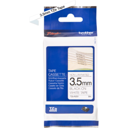 Banda laminata Brother TZEN201 3.5MM BLK/WHITE