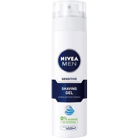 Gel de ras Nivea Men, Ten sensibil, 200ml