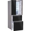Combina frigorifica Heinner HCFD-H300GBKA+, French Door, 300 l, Full No Frost, A+, Display Touch, H 186 cm, Sticla neagra