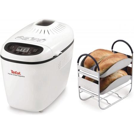 Masina de facut paine Tefal HomeBreadBaguette pf610138, 1600 W, 1.5 kg, 16 programe, 3 setari rumenire, afisaj digital, alb