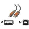 BELKIN Cablu USB USBA/USBB, 0.9m, Male-Male, Grey-Orange, CU1000CP0.9M