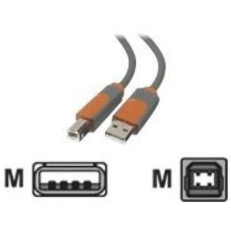 Cablu USB USBA/USBB, 0.9m, Male-Male, Grey-Orange, CU1000CP0.9M