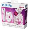 Philips Set de epilare Trio Smooth Bonus Edition HP6550/00, 20 puncte de prindere, alb/ mov