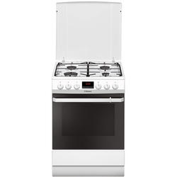 Aragaz Hansa FCMW68299, 4 arzatoare gaz, Cuptor electric, Aprindere electrica, Grill, 60 cm, Alb