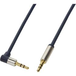 LOGILINK Cablu audio 3,5 m/m 90° 1m albastru
