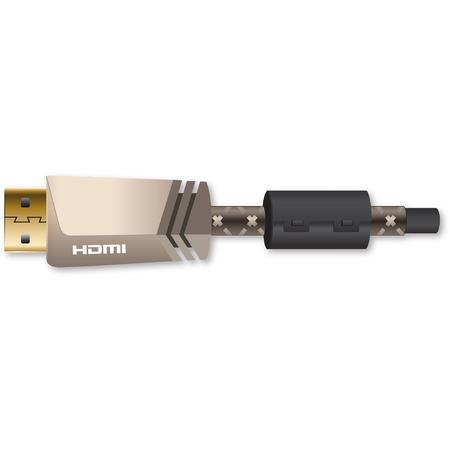 Cablu High Speed HDMI, plug - plug, ferrite, Ethernet, gold-plated, 5 m