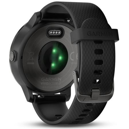 Ceas Smartwatch vivoactive 3, GPS, Slate, curea silicon neagra