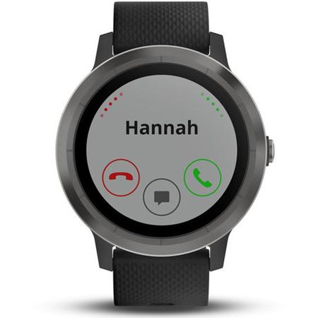Ceas Smartwatch vivoactive 3, GPS, Slate, curea silicon neagra