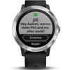 GARMIN Ceas Smartwatch vivoactive 3, GPS, Argintiu, curea silicon neagra