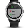 GARMIN Ceas Smartwatch vivoactive 3, GPS, Argintiu, curea silicon neagra