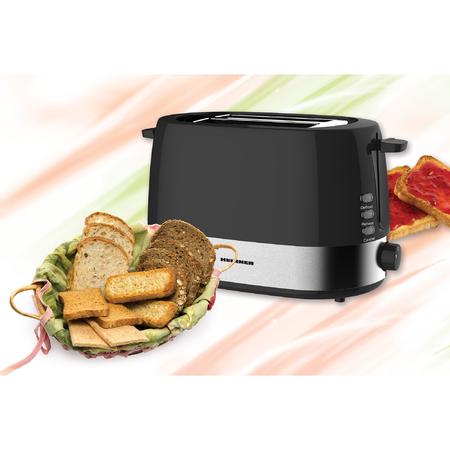 Prajitor de paine Roastit 850 HTP-850BK, capacitate: 2 felii, ornamnete din inox