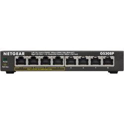 NETGEAR Switch 8-Port, 4xPoE 53W Gigabit, Metal case (GS308P)