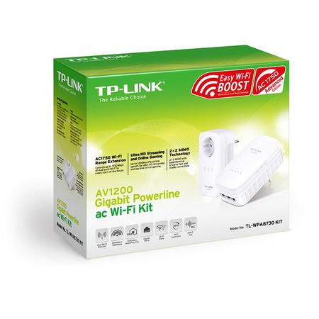 Kit Powerline TP-Link TL-WPA8730, AV1200 Gigabit