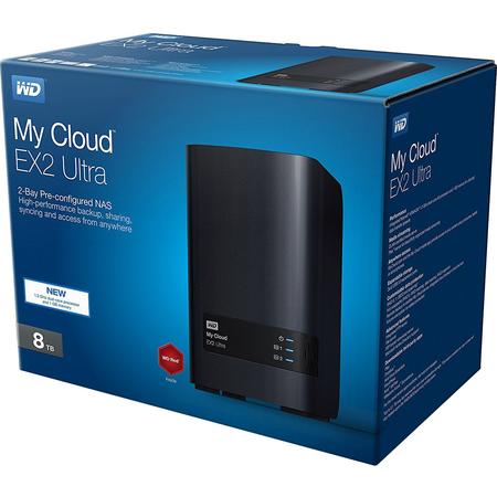 Network Storage WD My Cloud Expert Series EX2 Ultra 8TB, Gigabit Ethernet, USB 3.0
