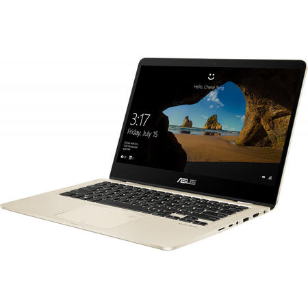 Laptop 2-in-1 ASUS 14'' ZenBook Flip UX461UA, FHD Touch,  Intel Core i7-8550U , 8GB, 256GB SSD, GMA UHD 620, Win 10 Home, Icicle Gold